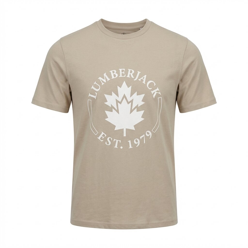 LUMBERJACK MEN TEE EST 1979 BIG LOGO CAMEL - LBJ27010-DOR