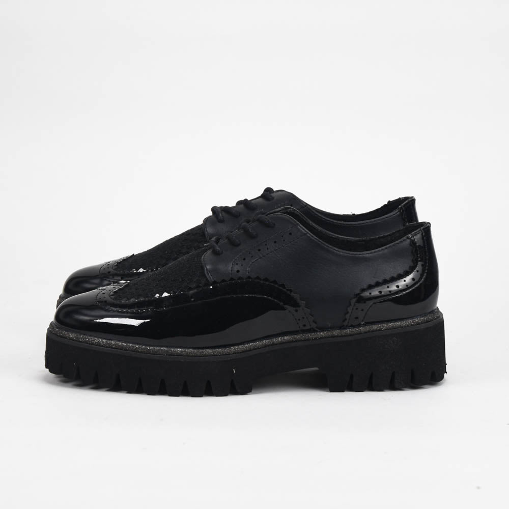 ANDRÉ DERBY FEMME COREANE CUIR NOIR - 52125174415