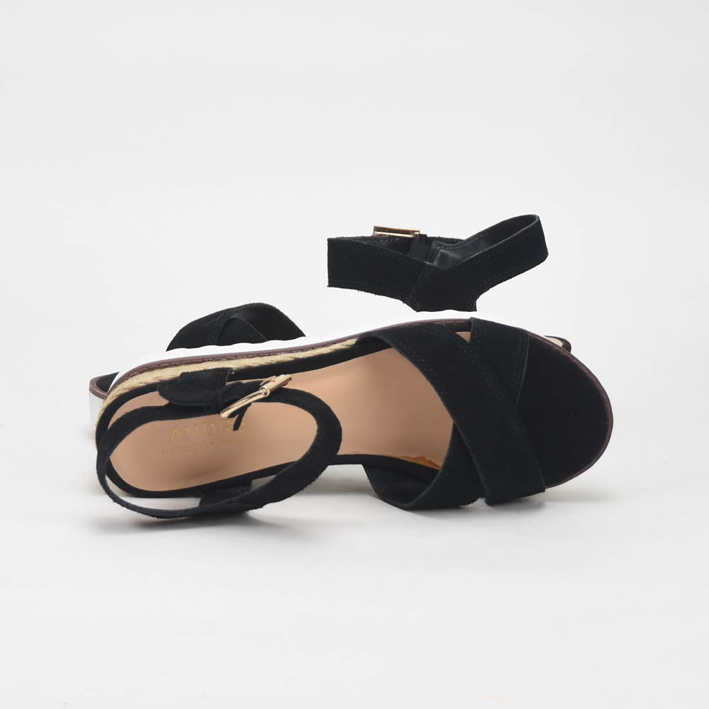 ANDRÉ SANDALES FEMME DAIM NOIR - 52314135637