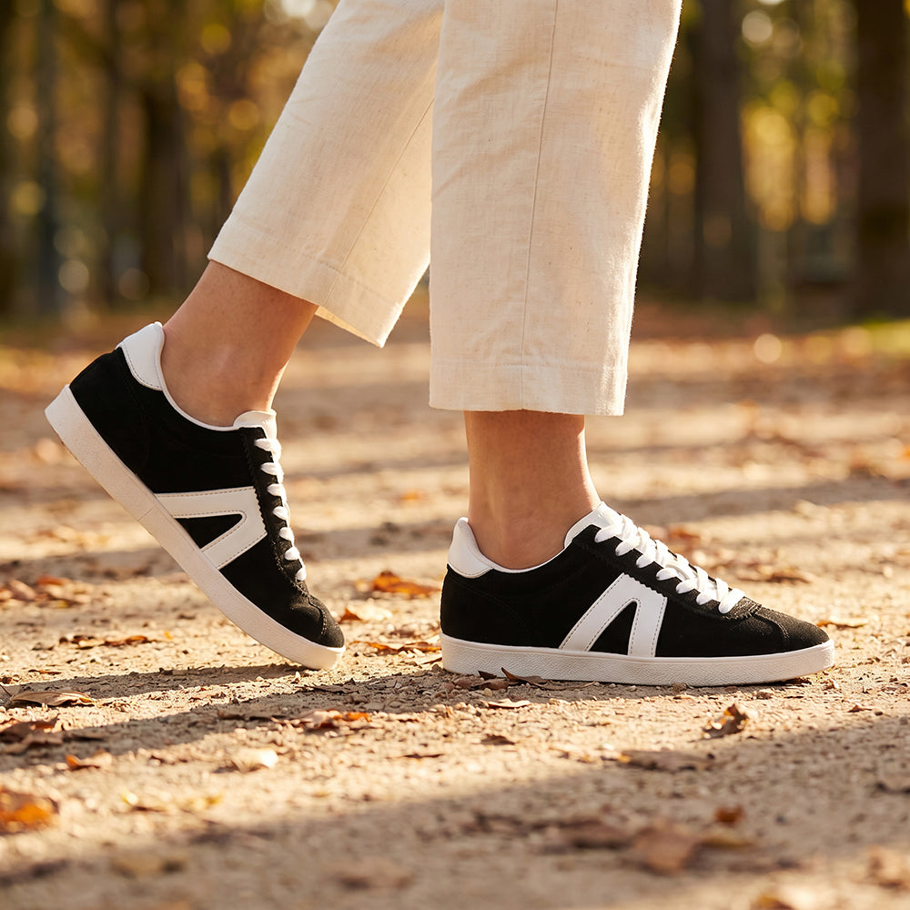 ANDRÉ BASKETS FEMME SPRINTER DAIM NOIR BLANC - 52149132400