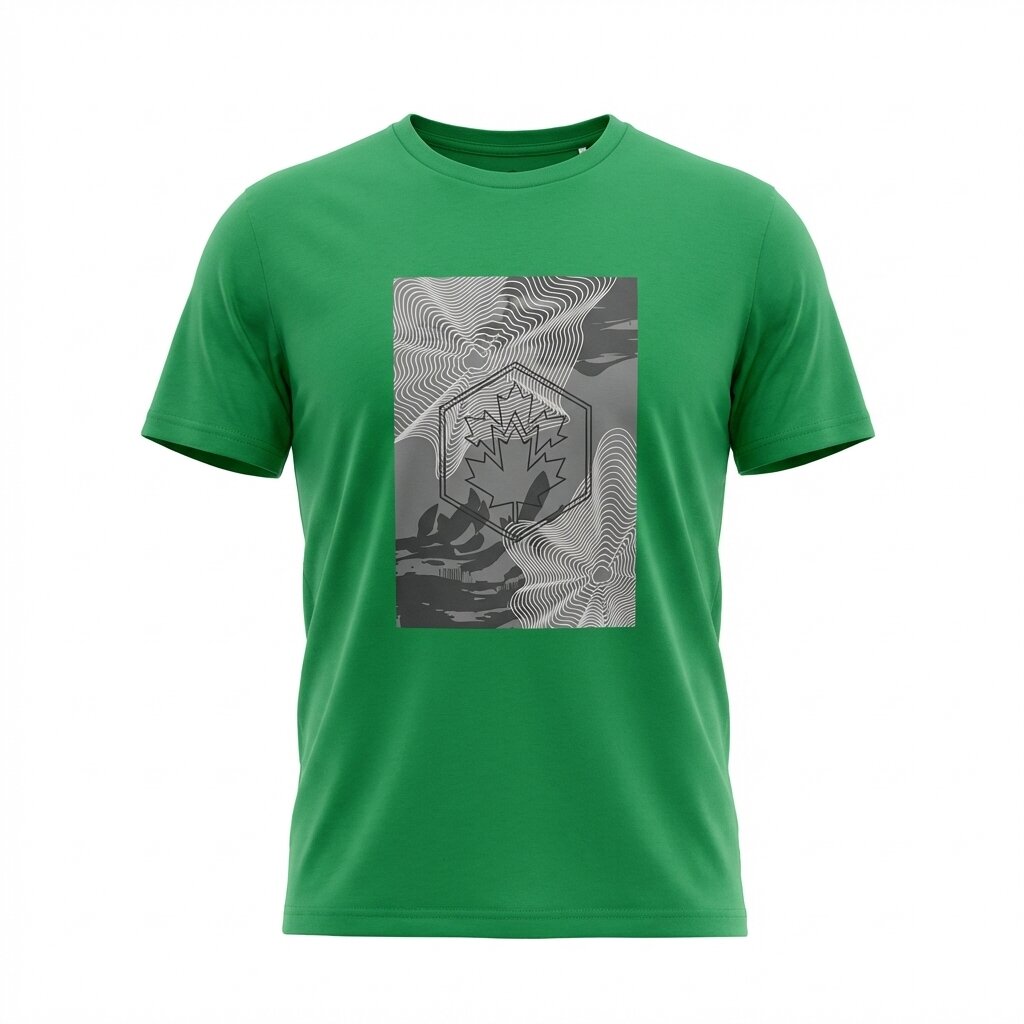 LUMBERJACK MEN TEE BIG NATURE LOGO GREEN - LBJ23009-GRN