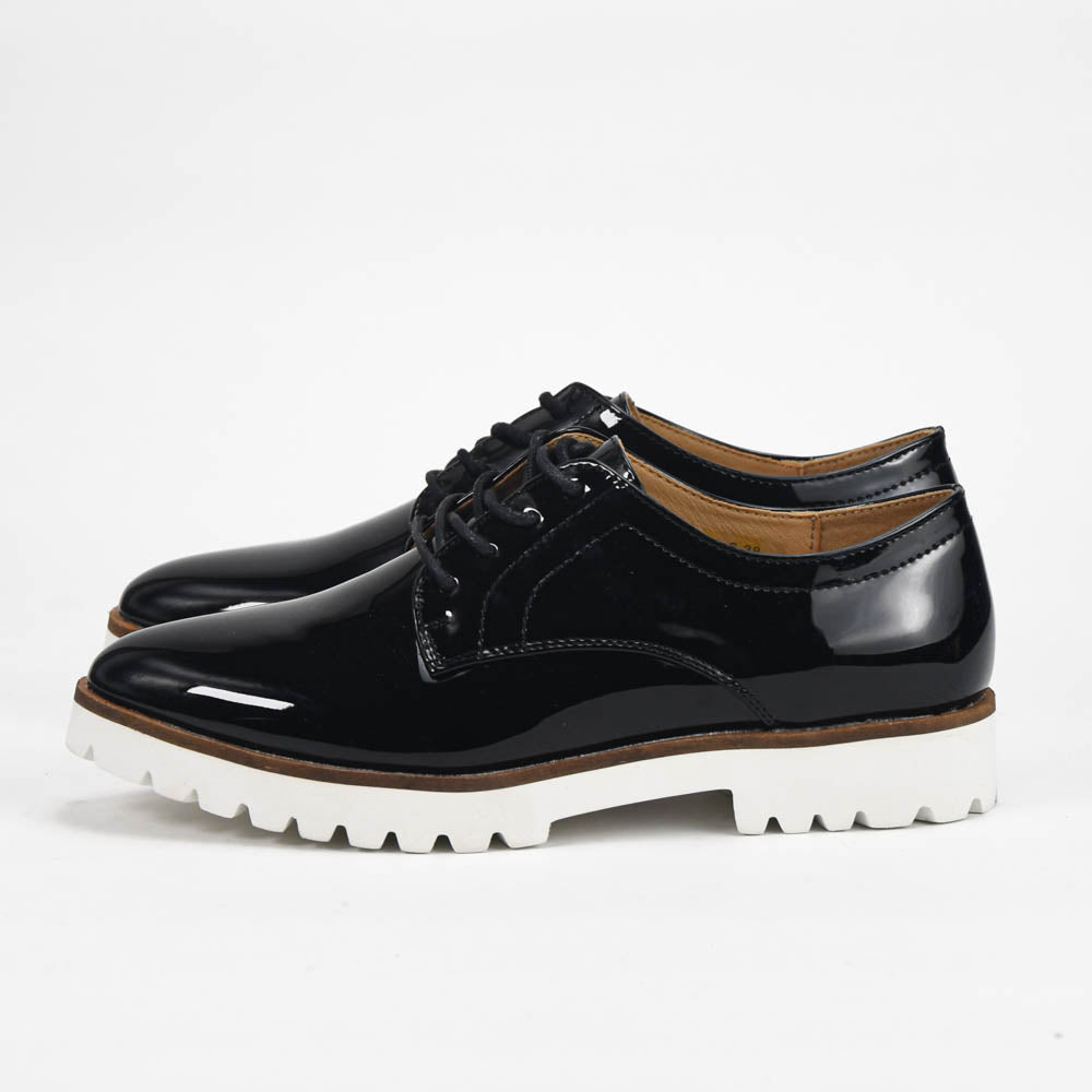 ANDRÉ DERBY FEMME EDDYTH CUIR NOIR VERNI - 52125121603