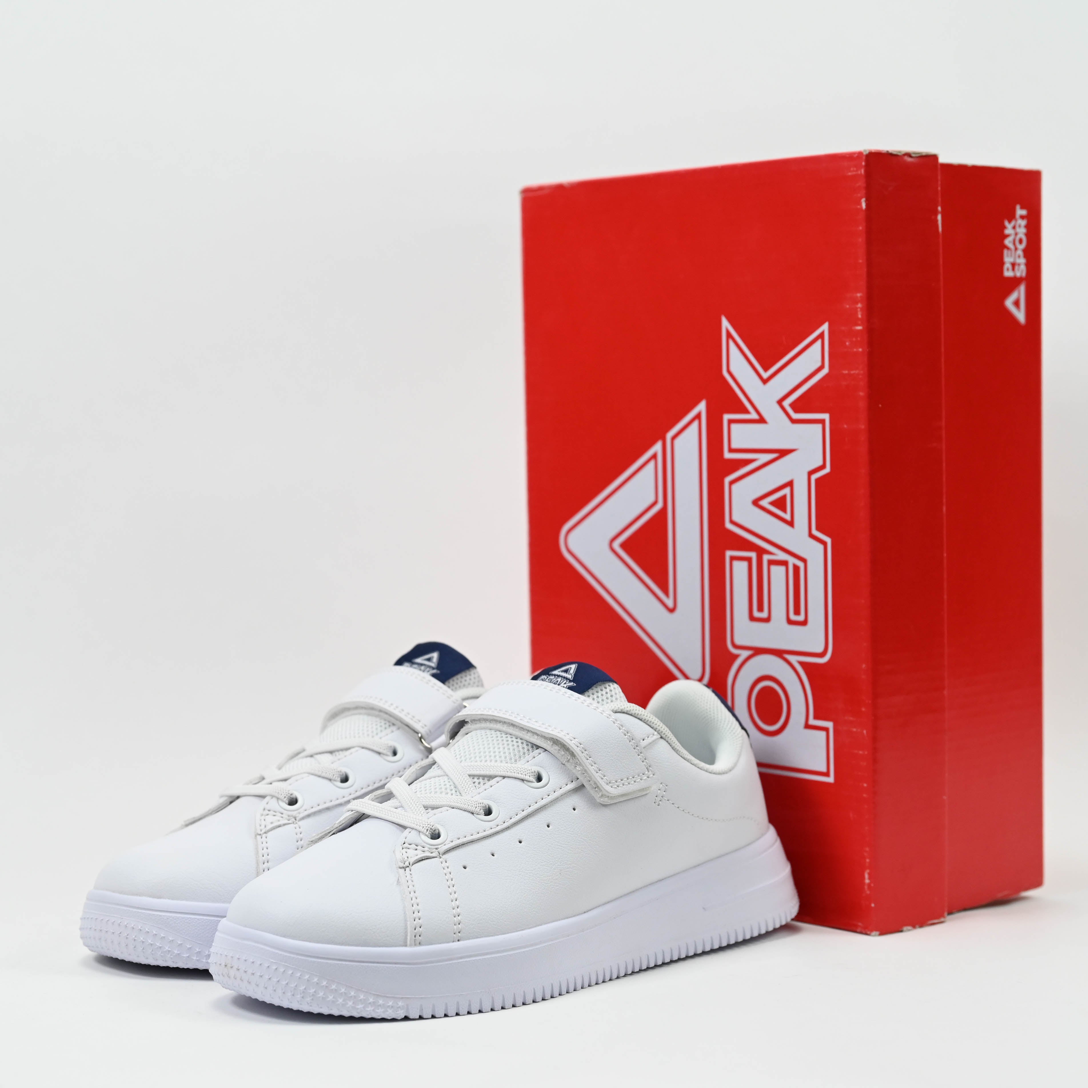 Peak Kids Casual Shoes White Navy - EK3901B-1030