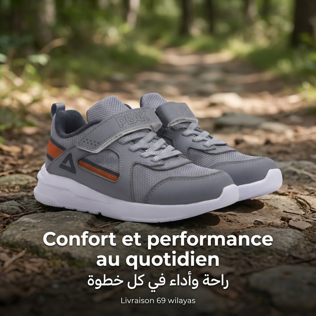 PEAK BASKET CASUAL SPORT GARÇON GREY - EK59780H-X928