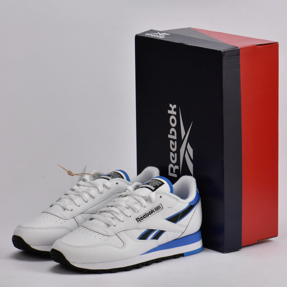REEBOK CLASSIC LEATHER WHITE/BLUE/BLACK - 100201078