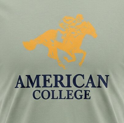 American College t-shirt pour Homme - TS260103-DK GREEN