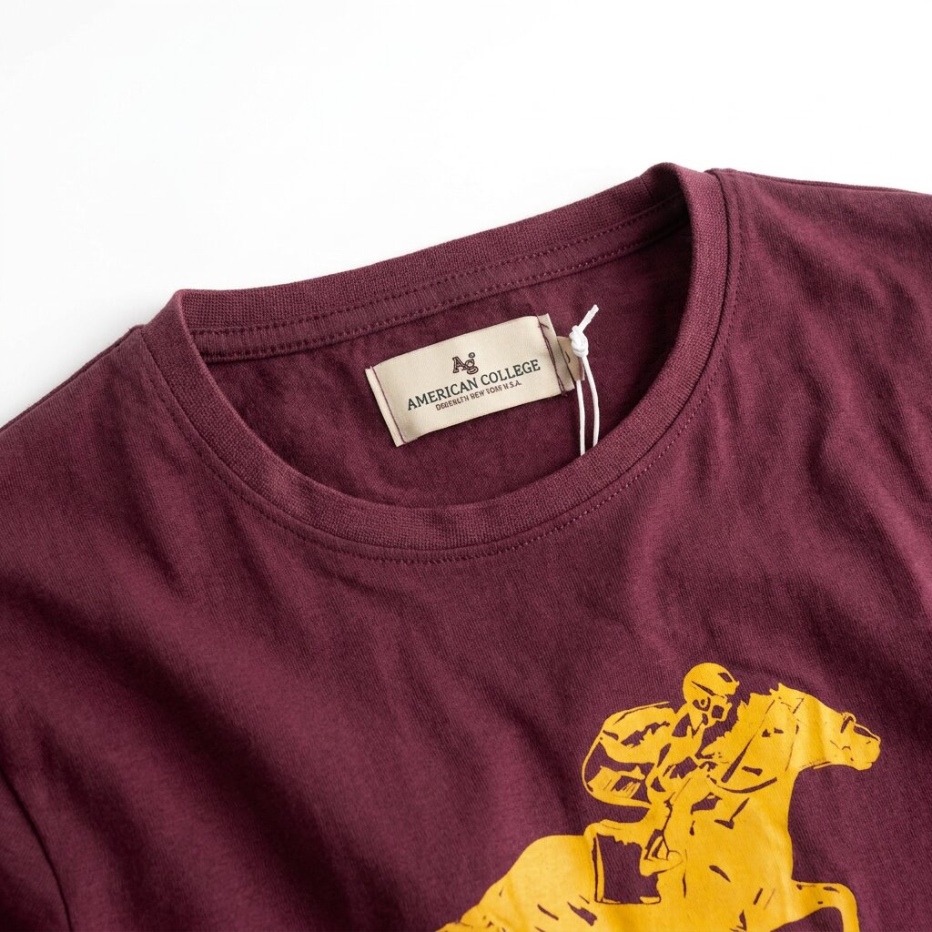 American College t-shirt pour Homme - TS260103-GRENAT