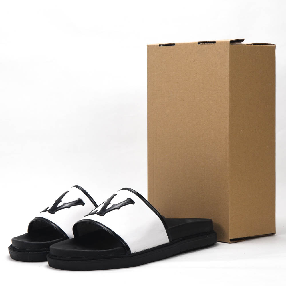 CLAQUETTS POUR HOMME - LV-01-BLANC