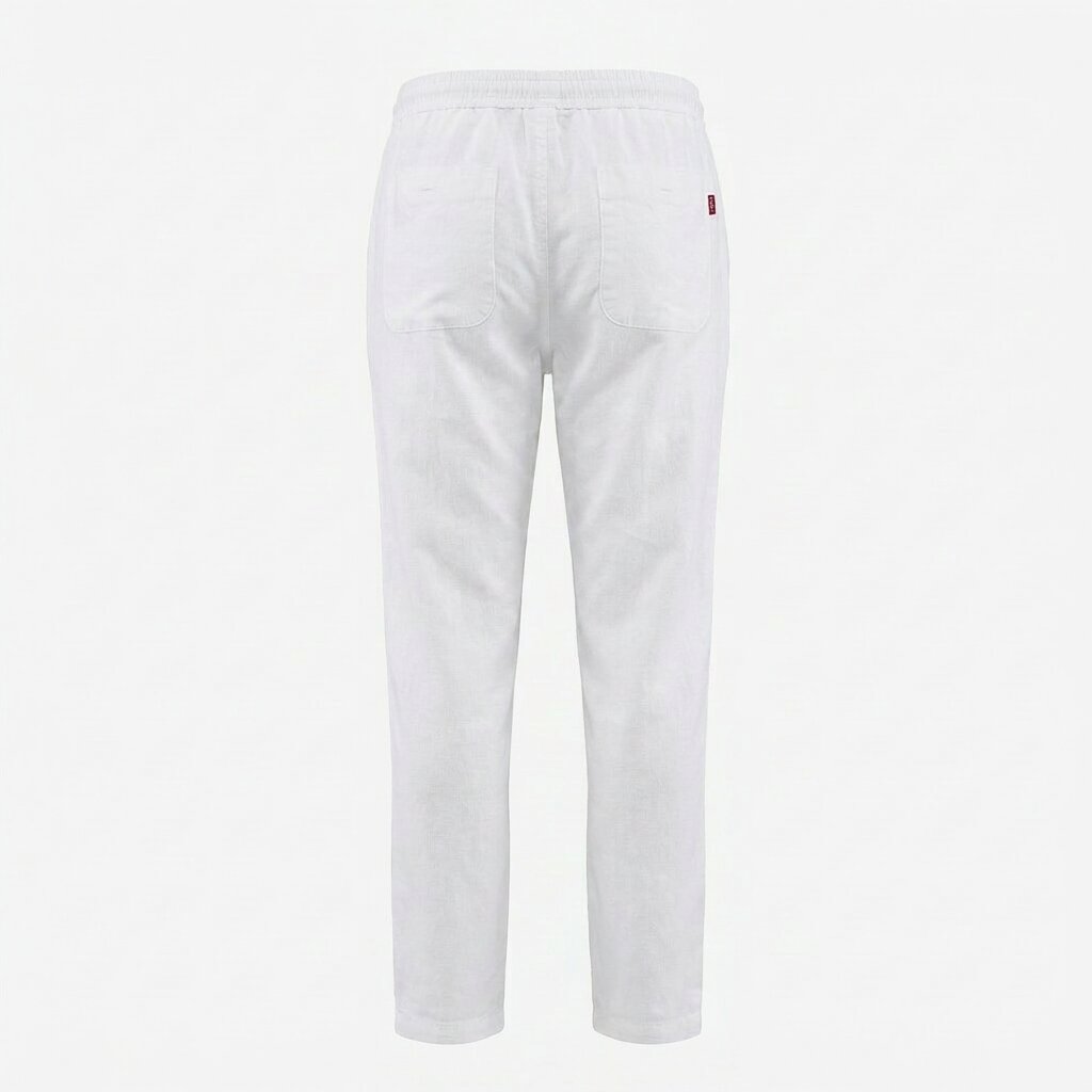 Départ Homme Pantalon en Lin Blanc - MG188-G21-000734