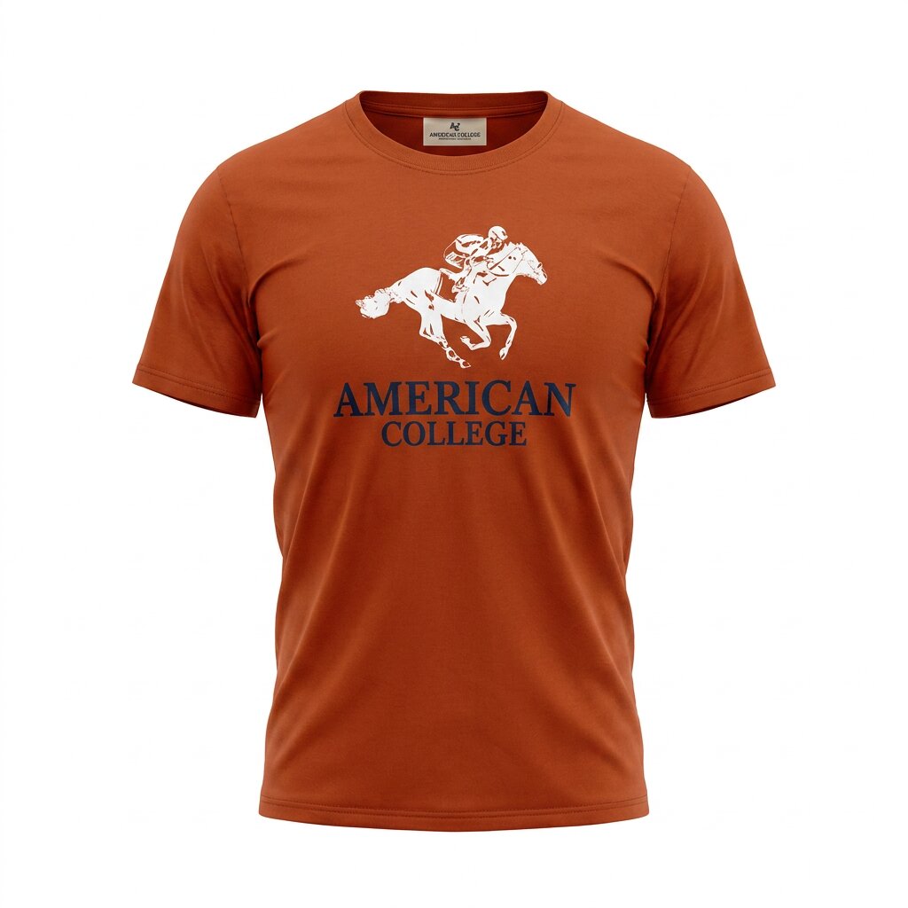 American College t-shirt pour Homme - TS260103-BROWN