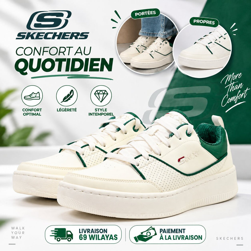 Skechers Sport Court 92 – Ottoman Sneakers - 232472-WGR