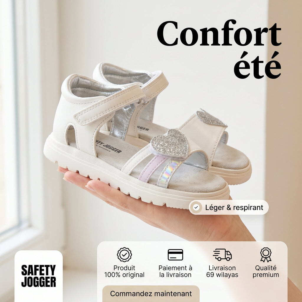 Safety Jogger Sandale Fillette - 591782-WHT-SIL