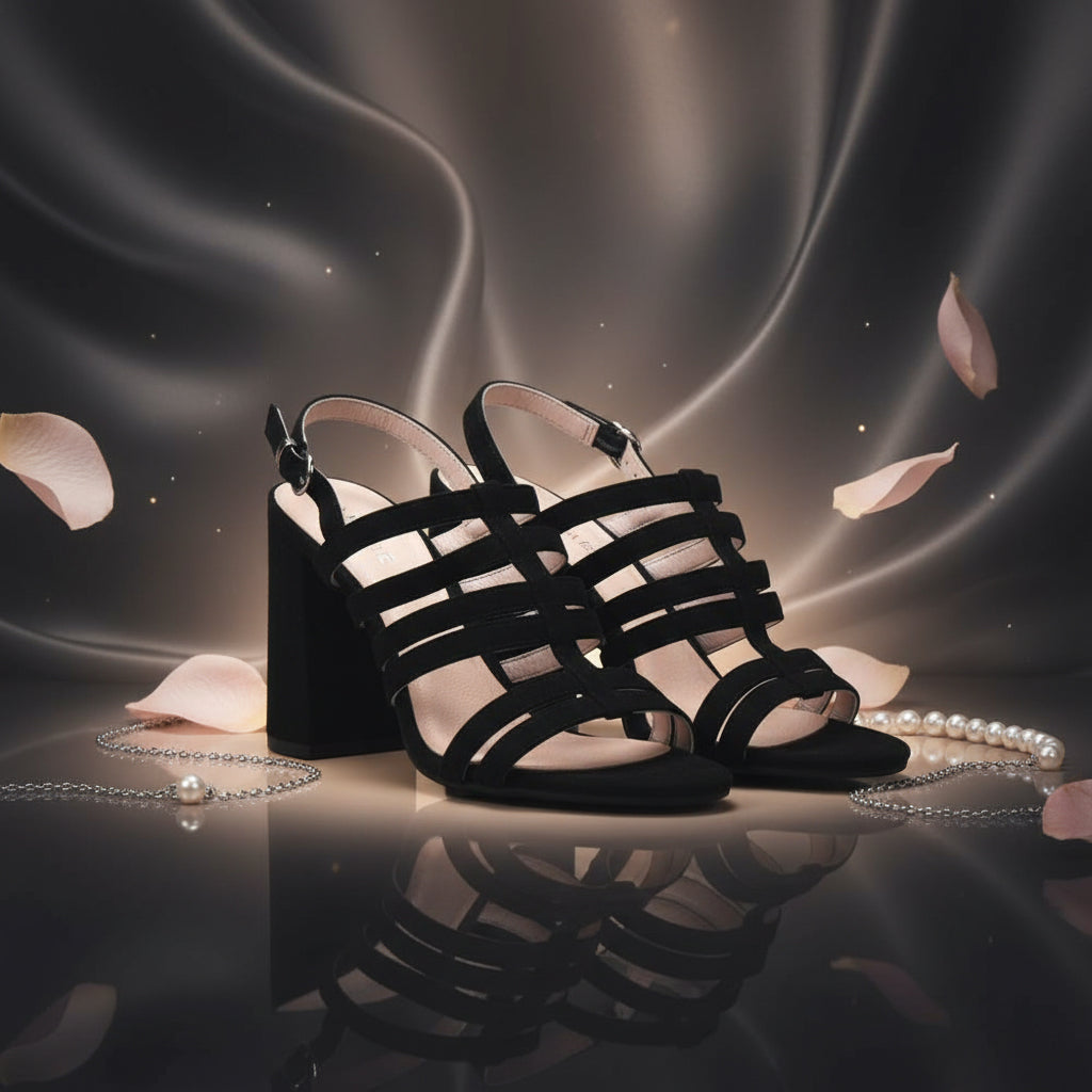 ANDRÉ SANDALES FEMME CAPUCINE DAIM NOIR - 52314188403