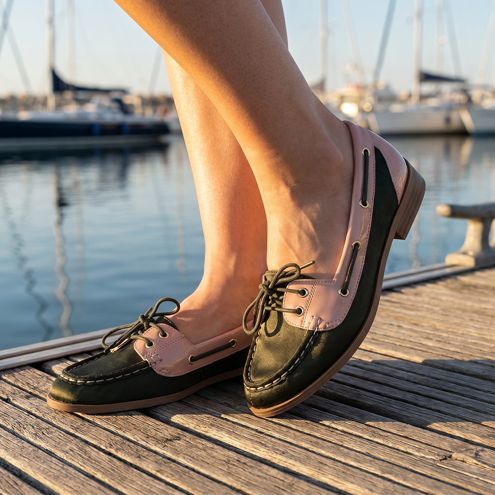 ANDRÉ MOCASSINS FEMME NONETTE VERT MILITAIRE - 52124982205