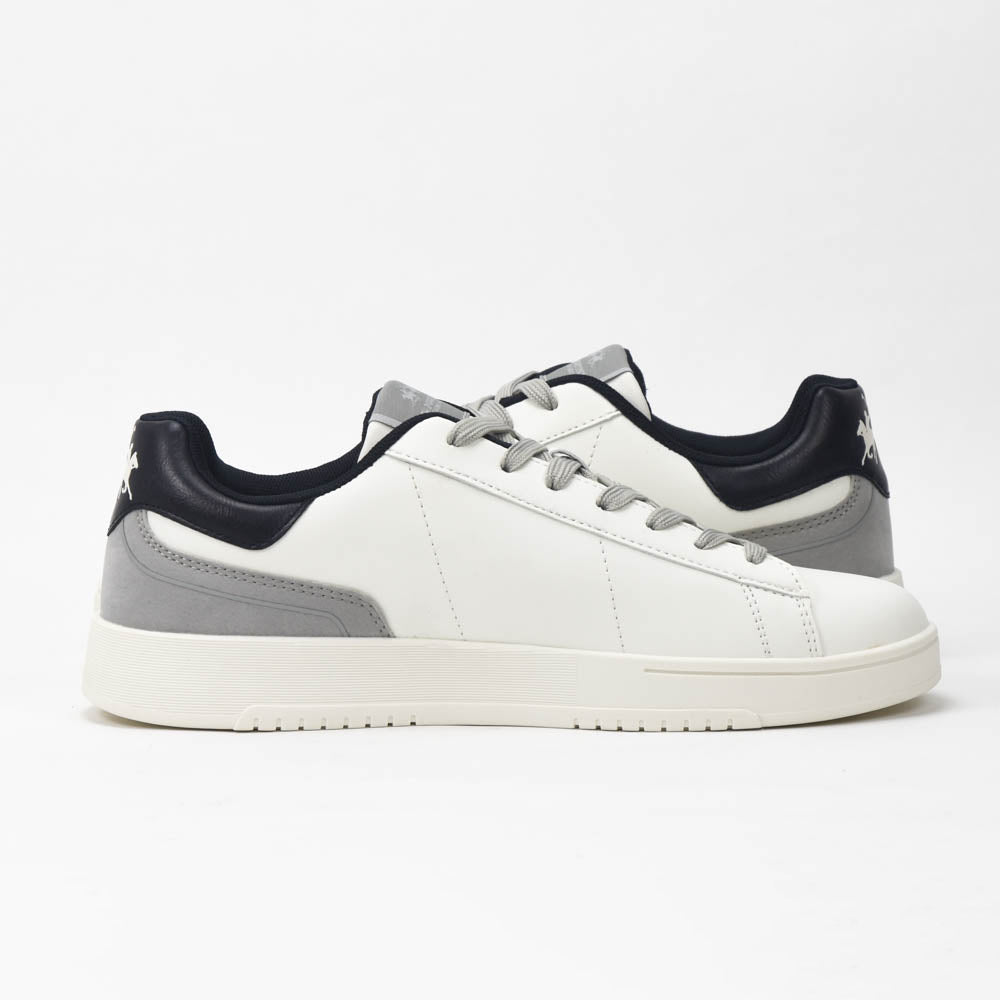 La Martina Cup Leather Sneakers White Blue - LFM252-001-A00-A2
