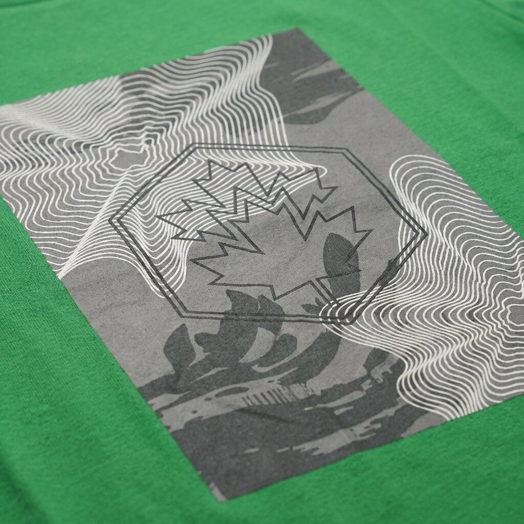 LUMBERJACK MEN TEE BIG NATURE LOGO GREEN - LBJ23009-GRN