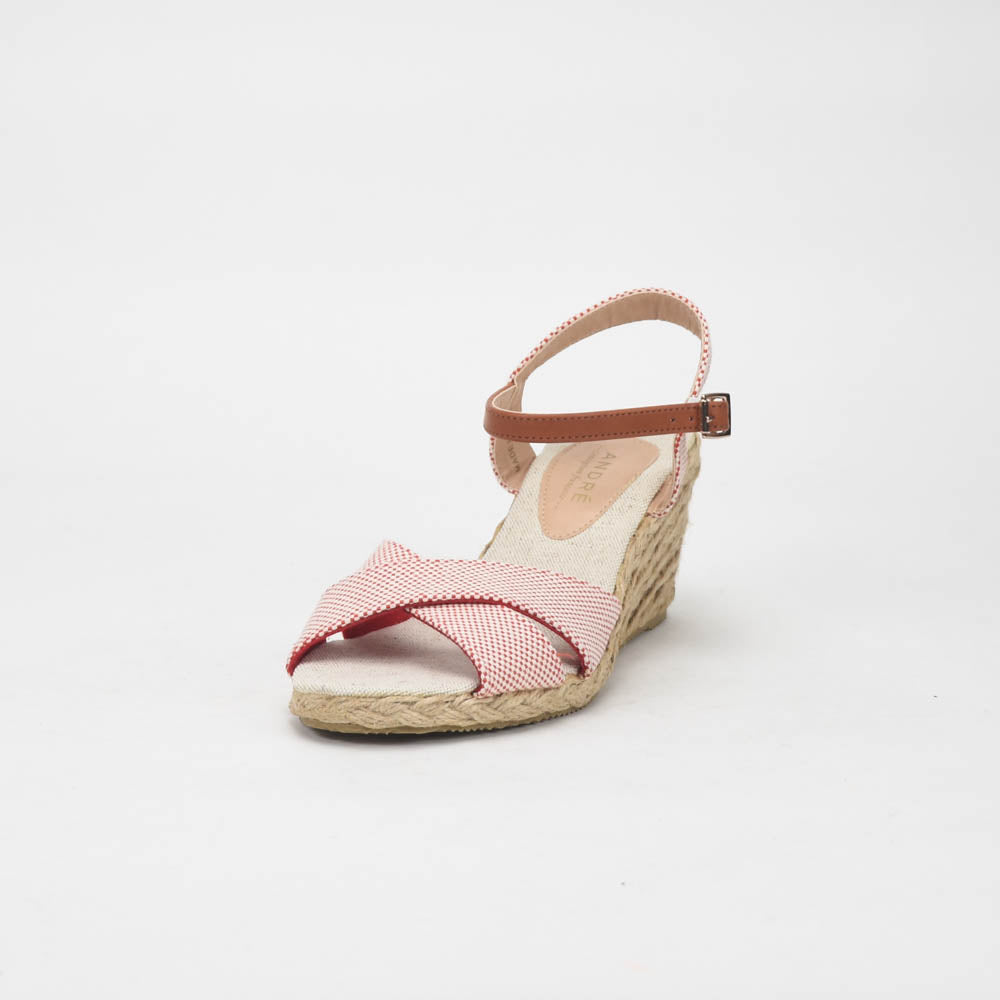 ANDRÉ SANDALES FEMME PAULETTA TEXTILE ROUGE - 52314788600