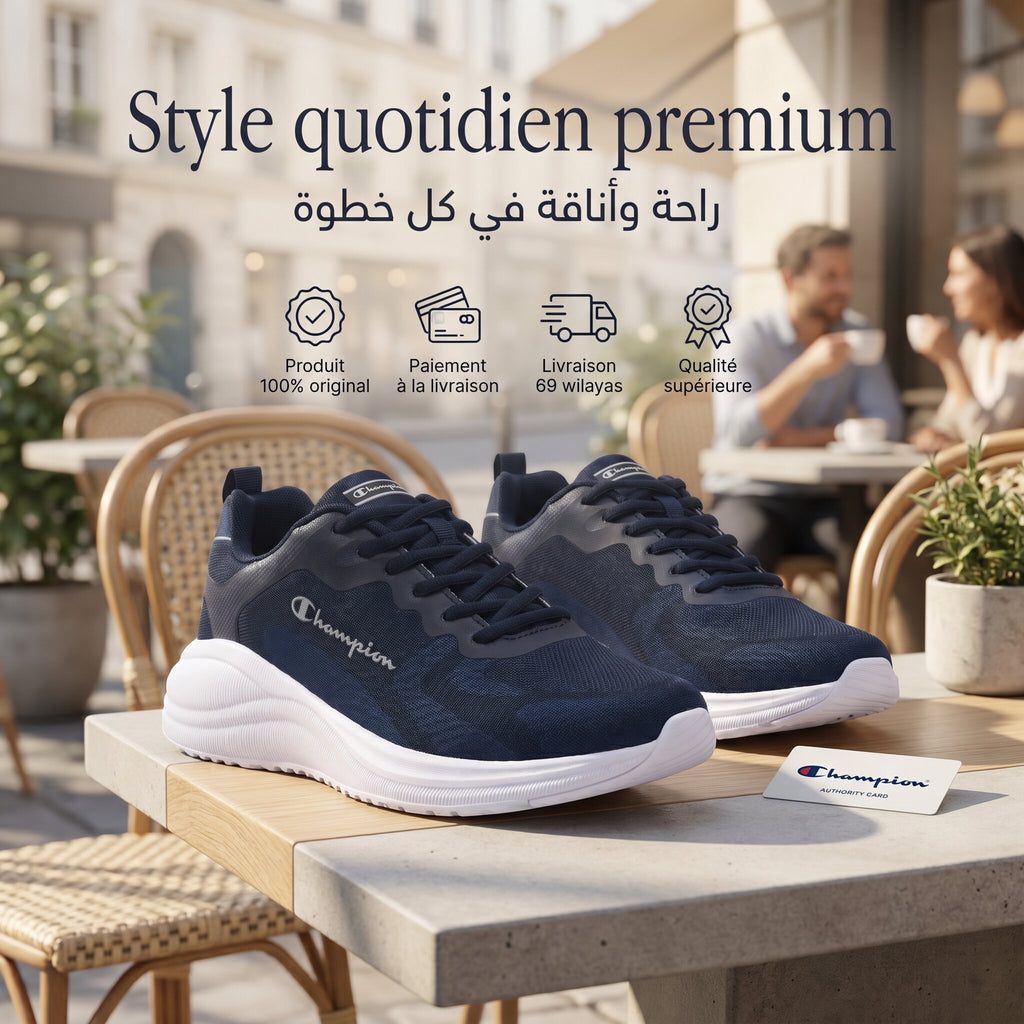 Champion Syphon Script 2.0 Running Inspired Trainers Navy Blue - S22482-BS501