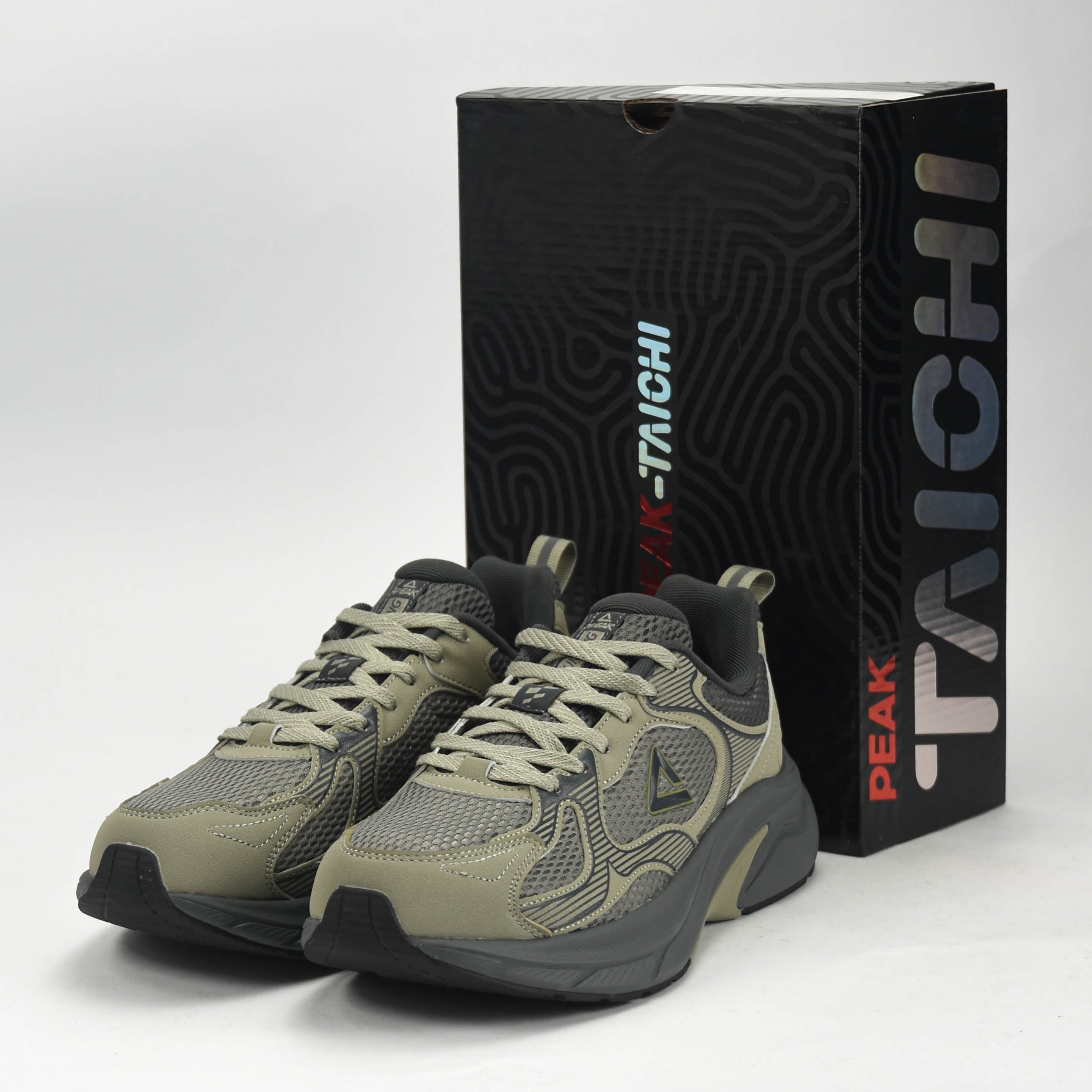 Peak Taichi Training Running Shoes Asphalt Green/Magnetic Grey - EXT54437H-N59D