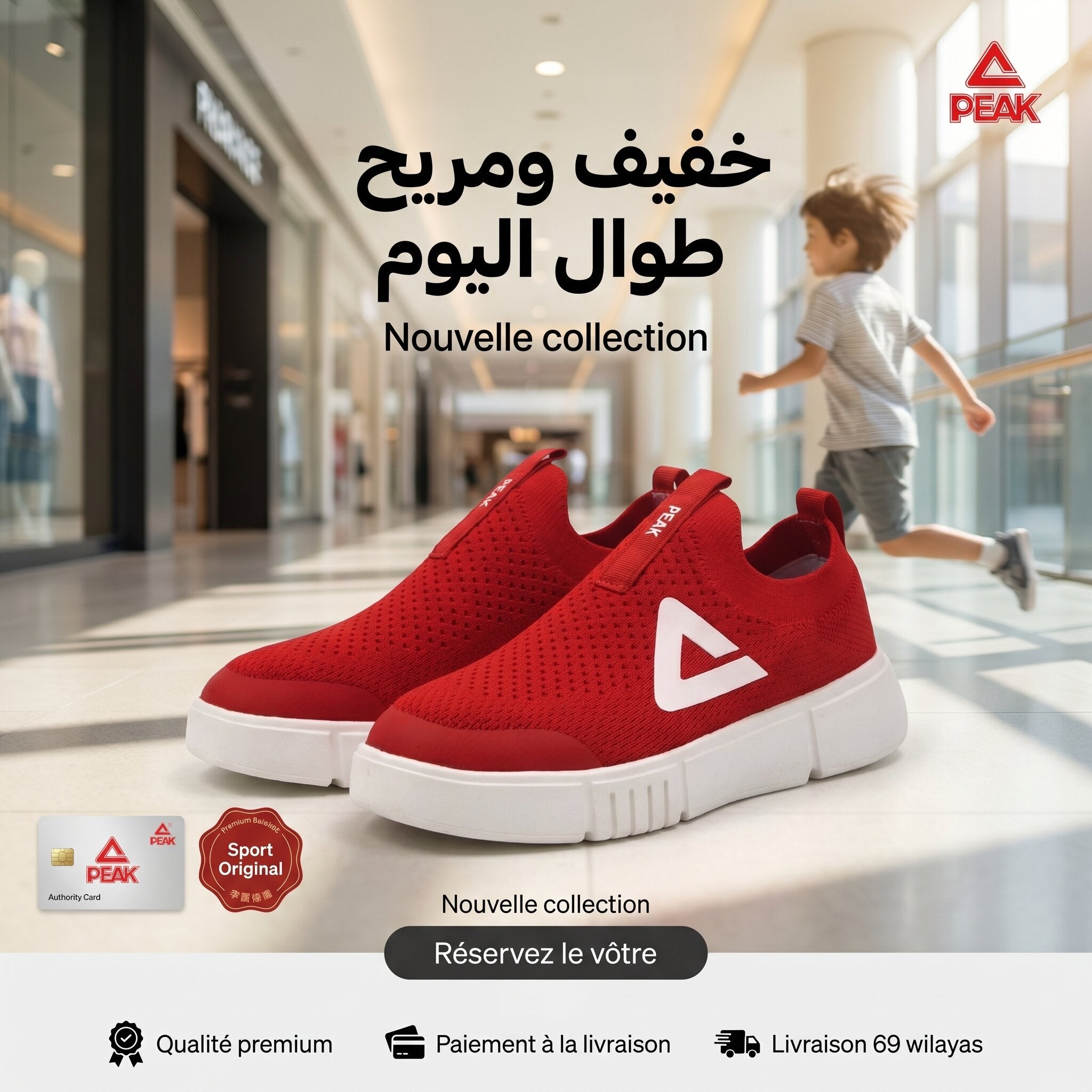 Peak Kids Casual Shoes Red - EK59770H-0060