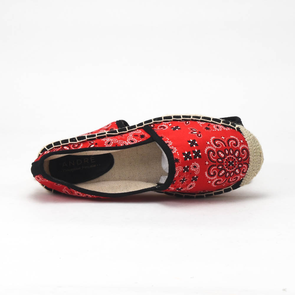 ANDRÉ ESPADRILLES FEMME HADRIANA TEXTILE ROUGE - 52357781602