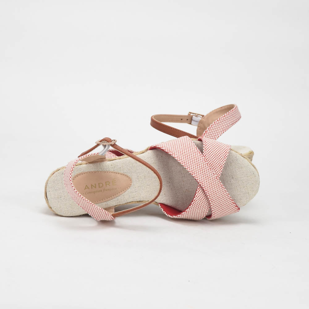 ANDRÉ SANDALES FEMME PAULETTA TEXTILE ROUGE - 52314788600