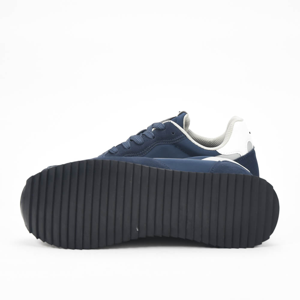 La Martina Low Sneakers Blue Leather - LFM252.040.A70.BT