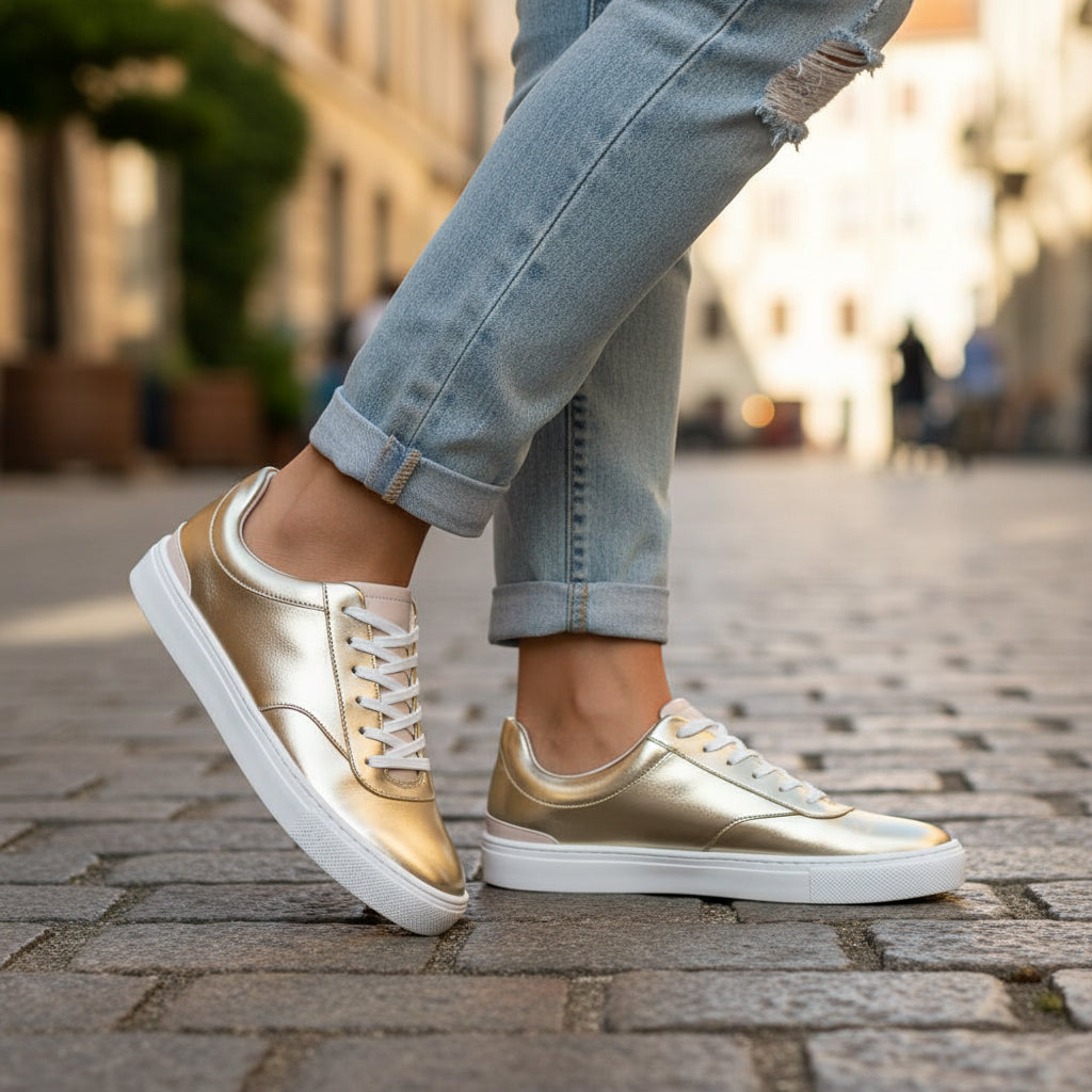 ANDRÉ BASKETS FEMME VIORNE GOLD - 52149870614
