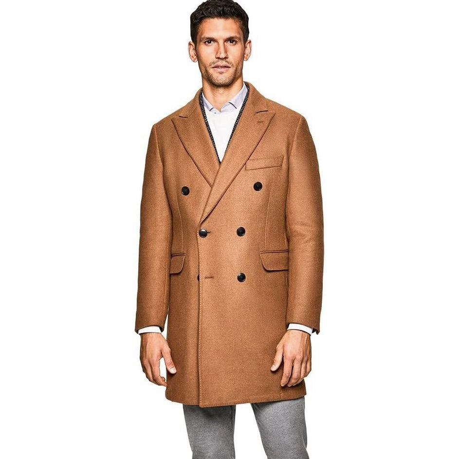 MANTEAU Hackett London Camel Broken Twill DB - HM402677R-855