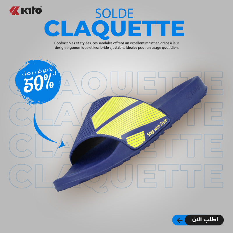 KITO CLAQUETTE AH129 NAVY BLUE - AH129MNB