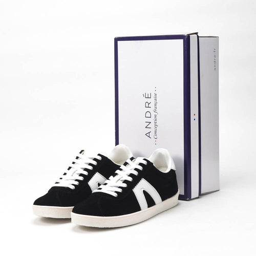 ANDRÉ BASKETS FEMME SPRINTER DAIM NOIR BLANC - 52149132400
