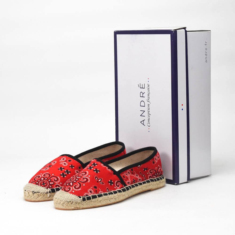 ANDRÉ ESPADRILLES FEMME HADRIANA TEXTILE ROUGE - 52357781602