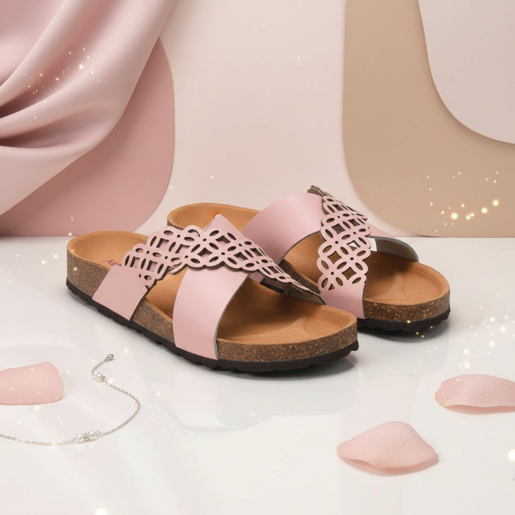 ANDRÉ MULES FEMME ROULADE ROSE - 52321902435