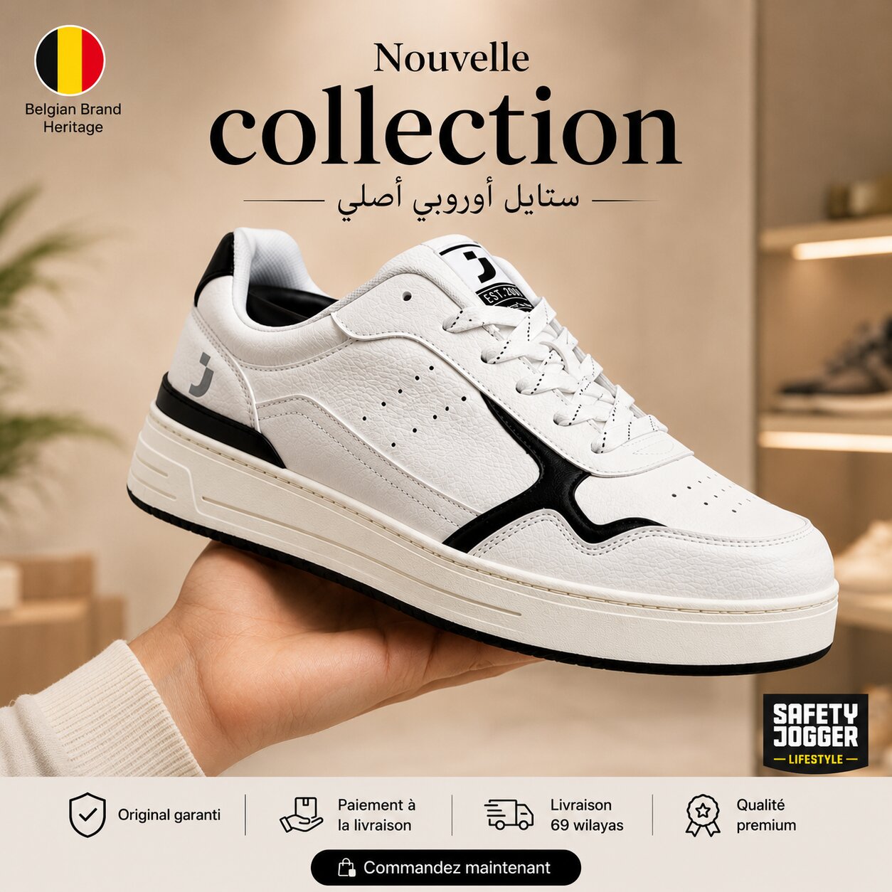 Safety Jogger Basket Homme - 609470-WHT-BLK