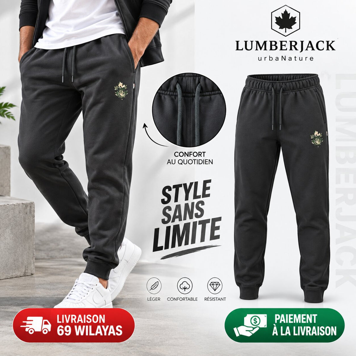 LUMBERJACK PANTALON JOGGING - LBJ-00302-DGY