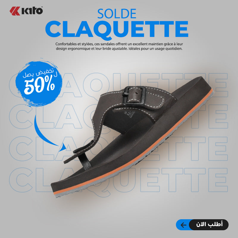KITO CLAQUETTE AA54M COCOA - AA54MCC