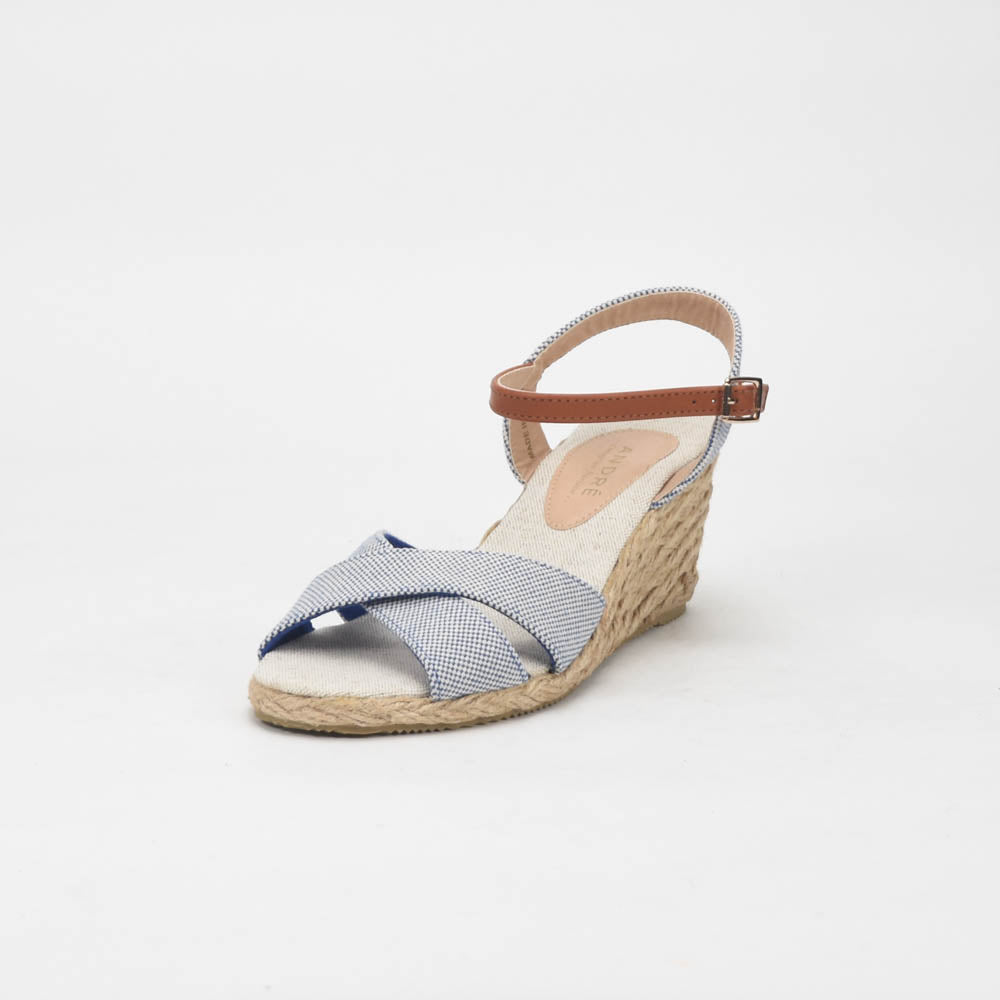 ANDRÉ SANDALES FEMME PAULETTA TEXTILE BLEU - 52314188600