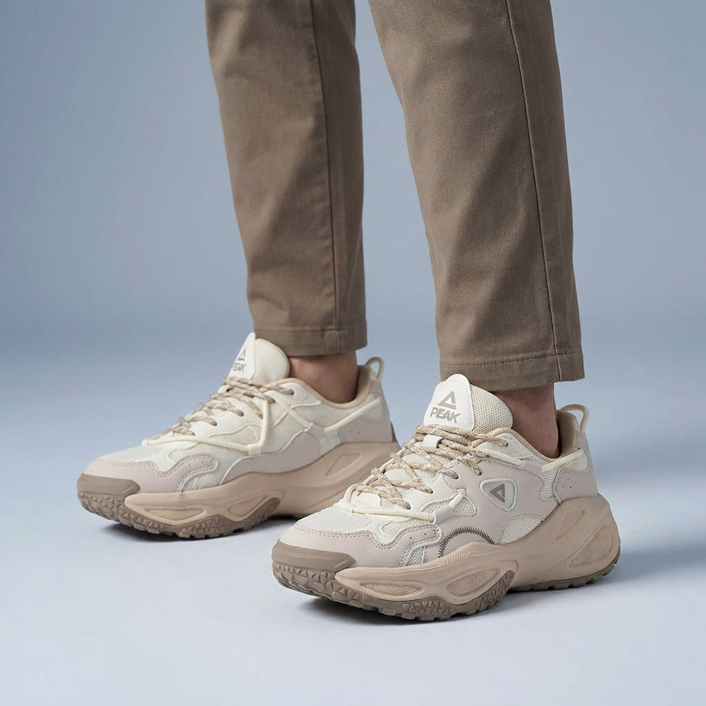 Peak Taichi Retro Casual Shoes-Wheat Khaki Wheat Khaki - EXT54858E-D874