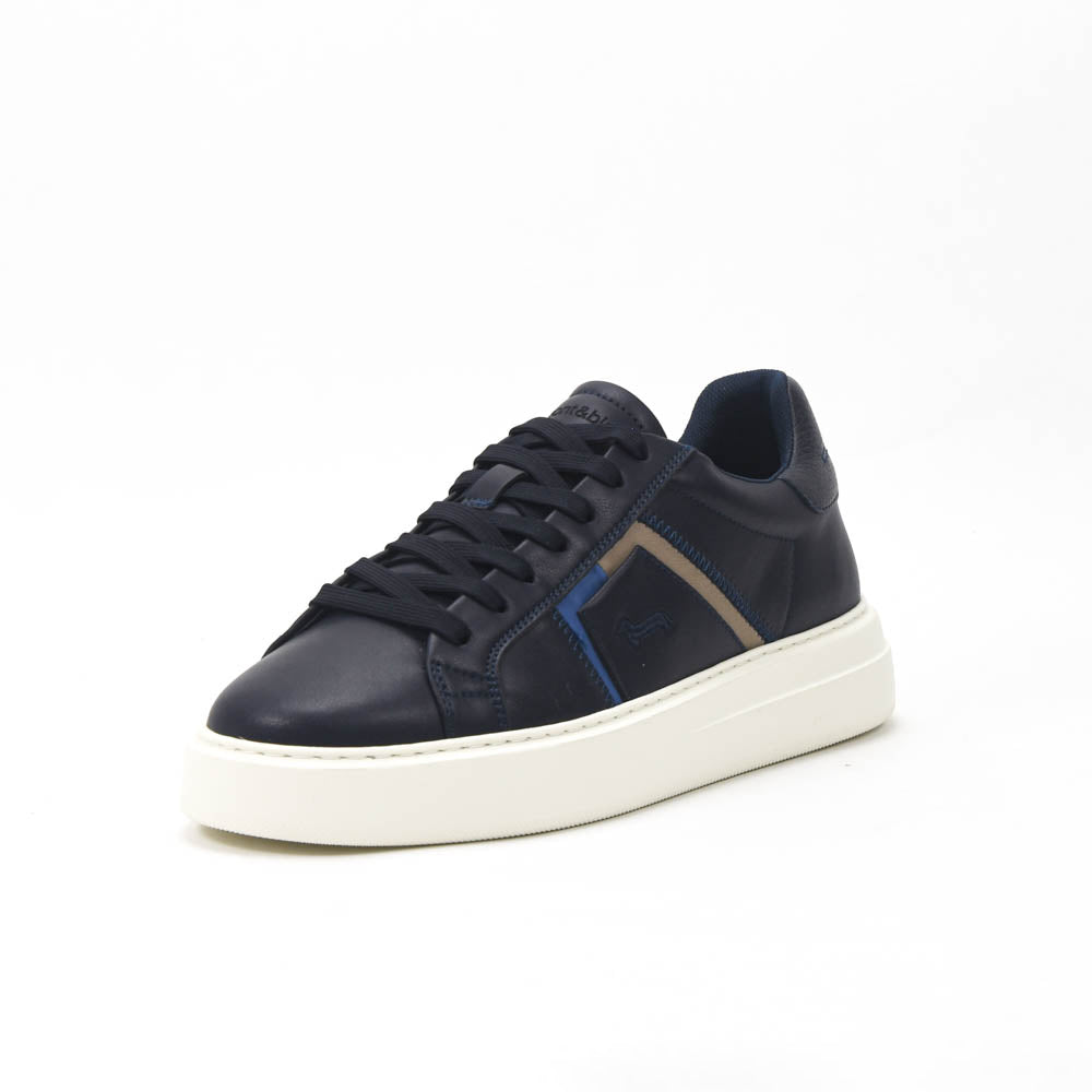 Harmont and Blaine Blue Sneakers Homme - EFM252-022-1B0-12