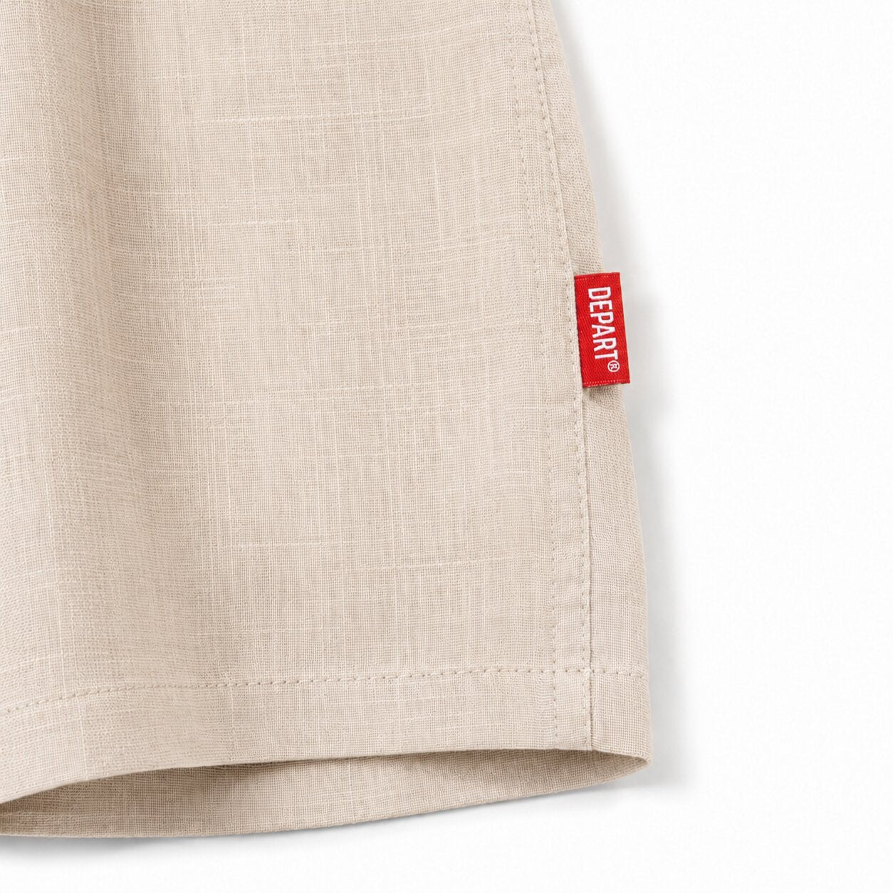 Départ Homme Chemise en Lin Beige - MZ139-G21-000740