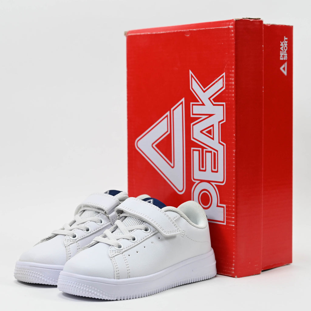 Peak Kids Casual Shoes White Navy - EK3902B-1030