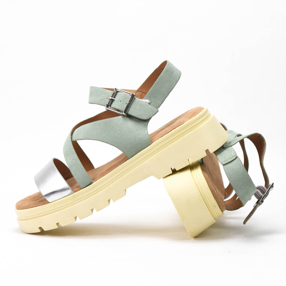 Safety Jogger Sandales Jeune Fille Métallisées - 590033-SIL-MTG