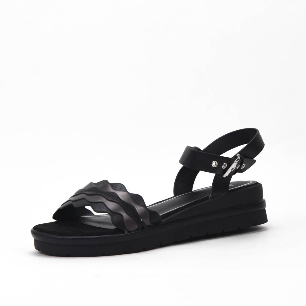 Safety Jogger Sandales Compensées Femme Black Pewter - 592056-BLK-PEW