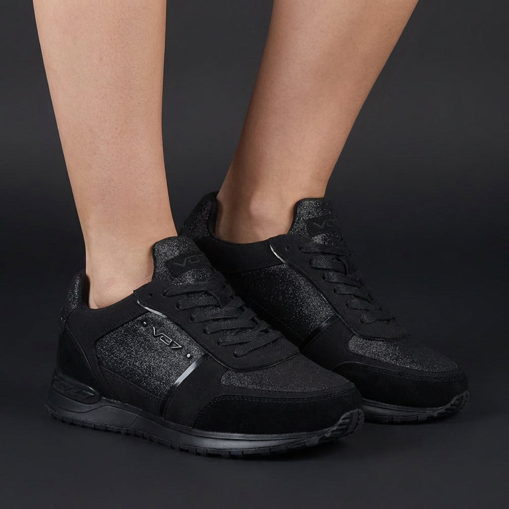 VO7 CHAUSSURE CASUAL MILAN GLITTER HOMME NOIR - CH-MIL-GLI