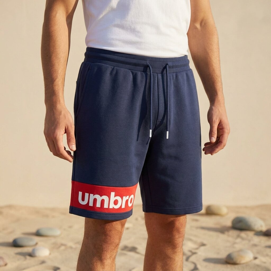 UMBRO SHORT LIFESTYLE HOMME COTON BLEU - UAA241M105-002