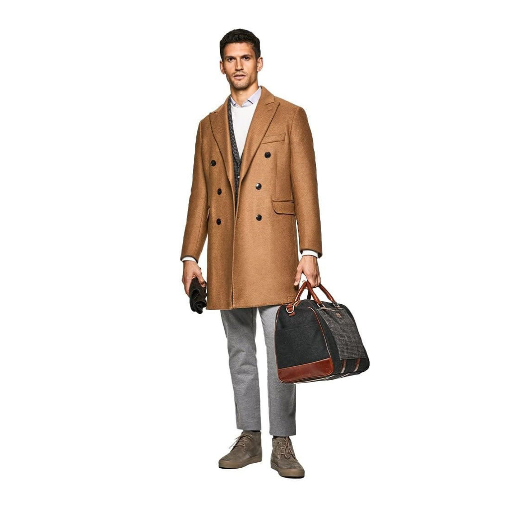 MANTEAU Hackett London Camel Broken Twill DB - HM402677R-855