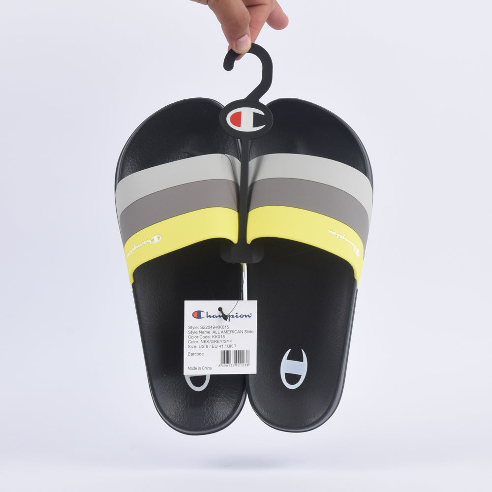 CHAMPION ALL AMERICAN Slide KK015 NBK/GREY/SYF - S22049-EM1-KK015