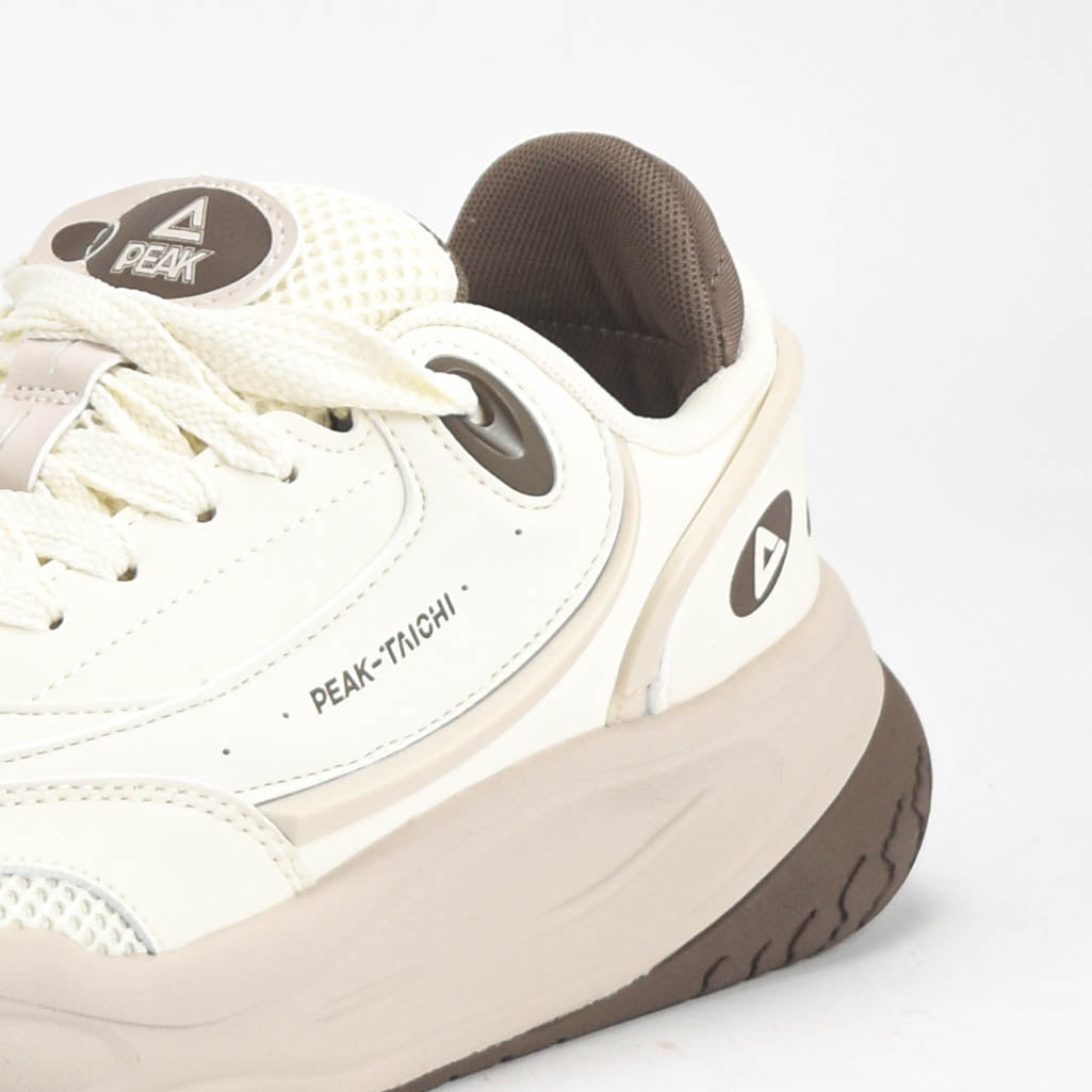 Peak Taichi Casual Shoes Canvas White/Brown - DB530128-Z491