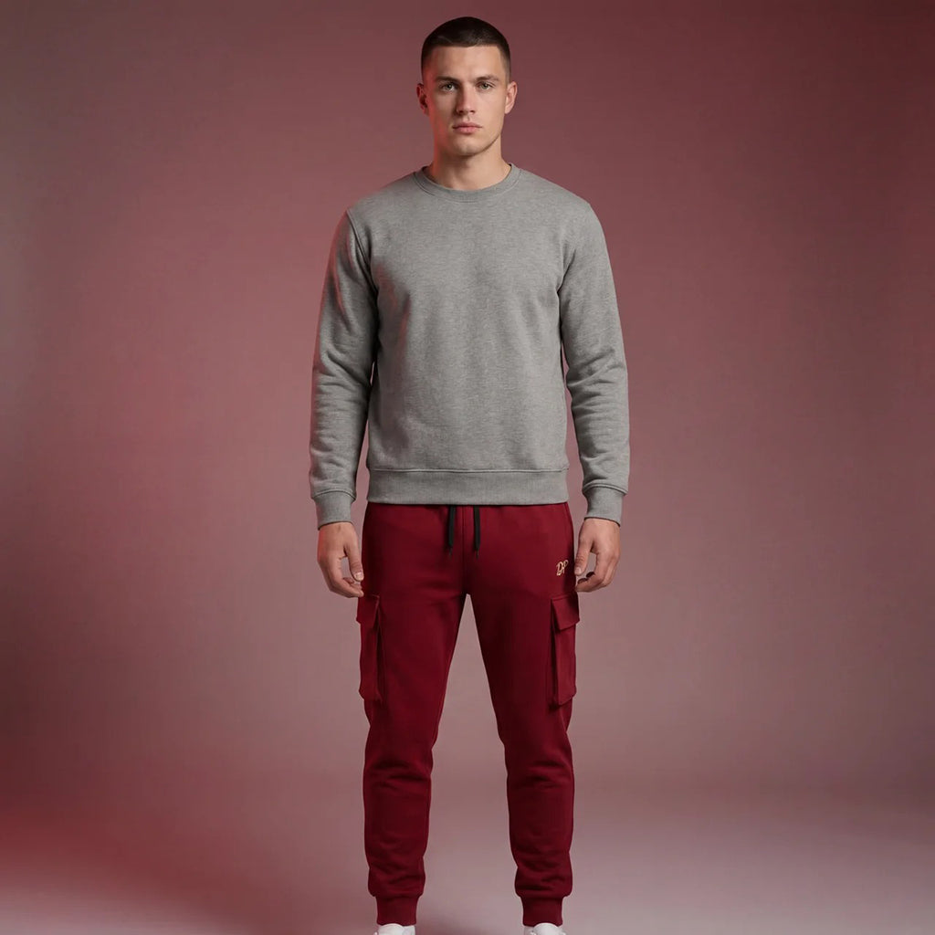 DEPART JOGGING CARGO SLIM HOMME BORDEAU - G23-003077-BORDO