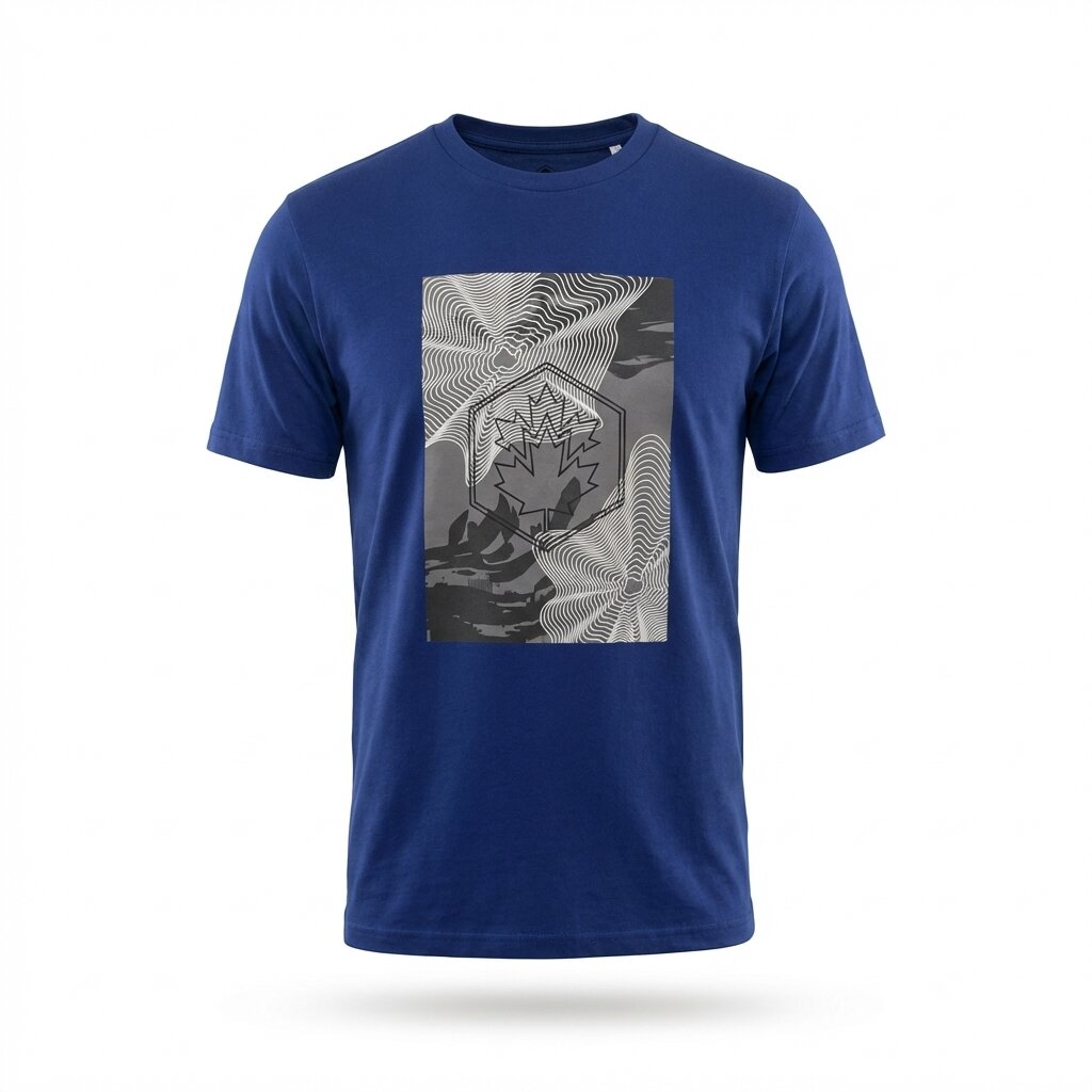 LUMBERJACK MEN TEE BIG NATURE LOGO NAVY - LBJ23009-BLG
